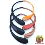 DM16 Колье Велюр с авентурином 3 цвета муранское стекло