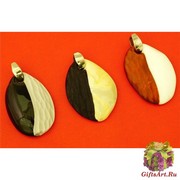 RS42-P Линия Баттуто Подвеска Инь и Ян муранское стекло