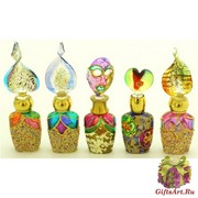 B01 (1) Флакончик Венецианский карнавал  h8-14см серия Винтаж муранское стекло