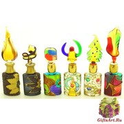 B01 (4) Флакончик Венецианский карнавал  h8-14см серия Винтаж муранское стекло