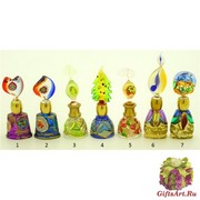 B01 (5) Флакончик Венецианский карнавал h8-14см серия Винтаж муранское стекло