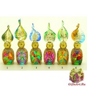 B01 (8) Флакончик Венецианский карнавал h8-14см серия Винтаж муранское стекло