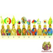 B01 (9) Флакончик Венецианский карнавал h8-14см серия Винтаж муранское стекло