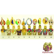 B01 (10) Флакончик Венецианский карнавал h8-14см серия Винтаж муранское стекло