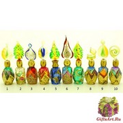 B01 (11) Флакончик Венецианский карнавал h8-14см серия Винтаж муранское стекло