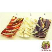 ISV25(1) Блюдце декоративное 20х10см 6 цветов муранское стекло