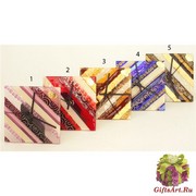 ISV31 Часы настольные 13х13см &quot;Греческий орнамент&quot; 5 цветов муранское стекло