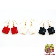 Vac/O9250 Серьги 3 цвета муранское стекло к колье С9245, C9248