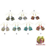 Vac/O9242 Серьги Эстер 7 цветов муранское стекло