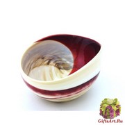 Yalos 9058 Ваза миньон 16,5х11,5х7,5см дизайн Avorio rosso муранское стекло