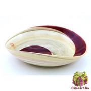 Yalos 9193 Блюдо миньон 18x14x5 см дизайн Avorio rosso муранское стекло