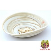 Yalos 9193 Блюдо миньон 18х14х5см дизайн Avorio striato муранское стекло