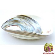Yalos 9193 Блюдо миньон 18х14х5см дизайн Fossile муранское стекло