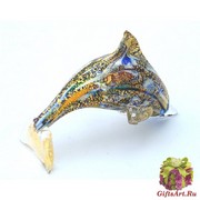 GRos Funny Zoo фигурка Дельфин 10,5см муранское стекло