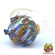 GRos Funny Zoo фигурка Рыба-мяч 10см муранское стекло