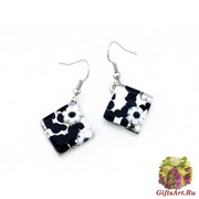 Арт. 44 Серьги 1,5x1,5 на швензе/дужке