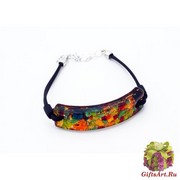 Арт. 38 Браслет на каучуке с центральным элементом 5,5см