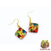 Арт. 38 Серьги 1,5x1,5 на швензе/дужке