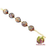 Арт. 159N Браслет с 5 круглыми элементами 1,8см