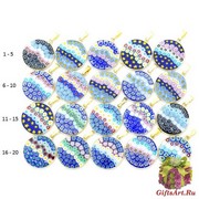 Mur1 Подвеска диам.2,3 см Цветущий луг (1) муранское стекло