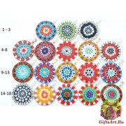 Mur3 Подвеска диам.3,1 см Классическая мозаика  муранское стекло