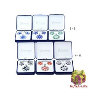 Mur БМ Набор подвеска Классическая мозаика 2,3см+серьги 1,8см вариант 2 муранское стекло