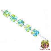 Арт. 89 браслет с  5 элементами 2x2cm