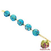 Арт. 157 Браслет с 5 круглыми элементами 1,8см