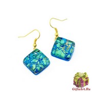 Арт. 157 Серьги 1,5x1,5 на швензе/дужке