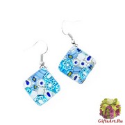 Арт. 85 серьги 1,5x1,5 на швензе