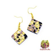 Арт. 158 Серьги 1,5x1,5 на швензе/дужке