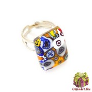 Арт.119 Кольцо 1,5х2 из муранского стекла