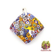 Арт.119 Подвеска 4х4см из муранского стекла