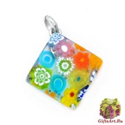 Арт.110 Подвеска 2х2 из муранского стекла