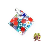 Арт.110 Подвеска 3х3см из муранского стекла