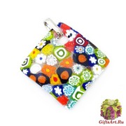 Арт.110 Подвеска 4х4см из муранского стекла