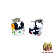Арт.110 Серьги 1х1 из муранского стекла