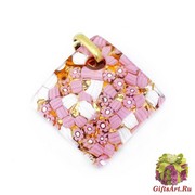 Арт.81 Подвеска 4х4см из муранского стекла