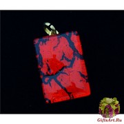 Арт.01 красный - подвеска 2x3см муранское стекло