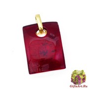 Арт.01 красный - подвеска 3x4 см муранское стекло