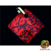 Арт.01 красный - подвеска 4x4 см муранское стекло