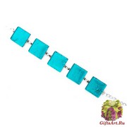 Арт. 02 морская волна - браслет с 5 элементами 2х2 см
