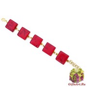 Арт.01 красный - браслет с 5 элементами 2х2