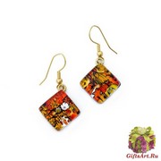 Арт. 221 серьги 1,5x1,5см на швензе