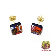 Арт. 221 серьги-гвоздики 1x1см