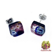 Арт. 233 серьги-гвоздики 1x1см