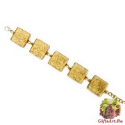 Арт.01 золотой - браслет с 5 элементами 2х2