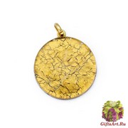 Арт.01 золотой - подвеска диам.3,2 см муранское стекло