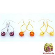 RS44(1) Серьги Modern 3 цвета муранское стекло