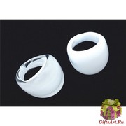 RD16 Кольцо Snow полное муранское стекло